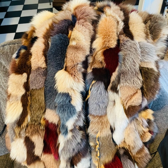 Neiman Marcus custom-made fox fur vest XL large like new very heavy fox fur - Picture 8 of 12